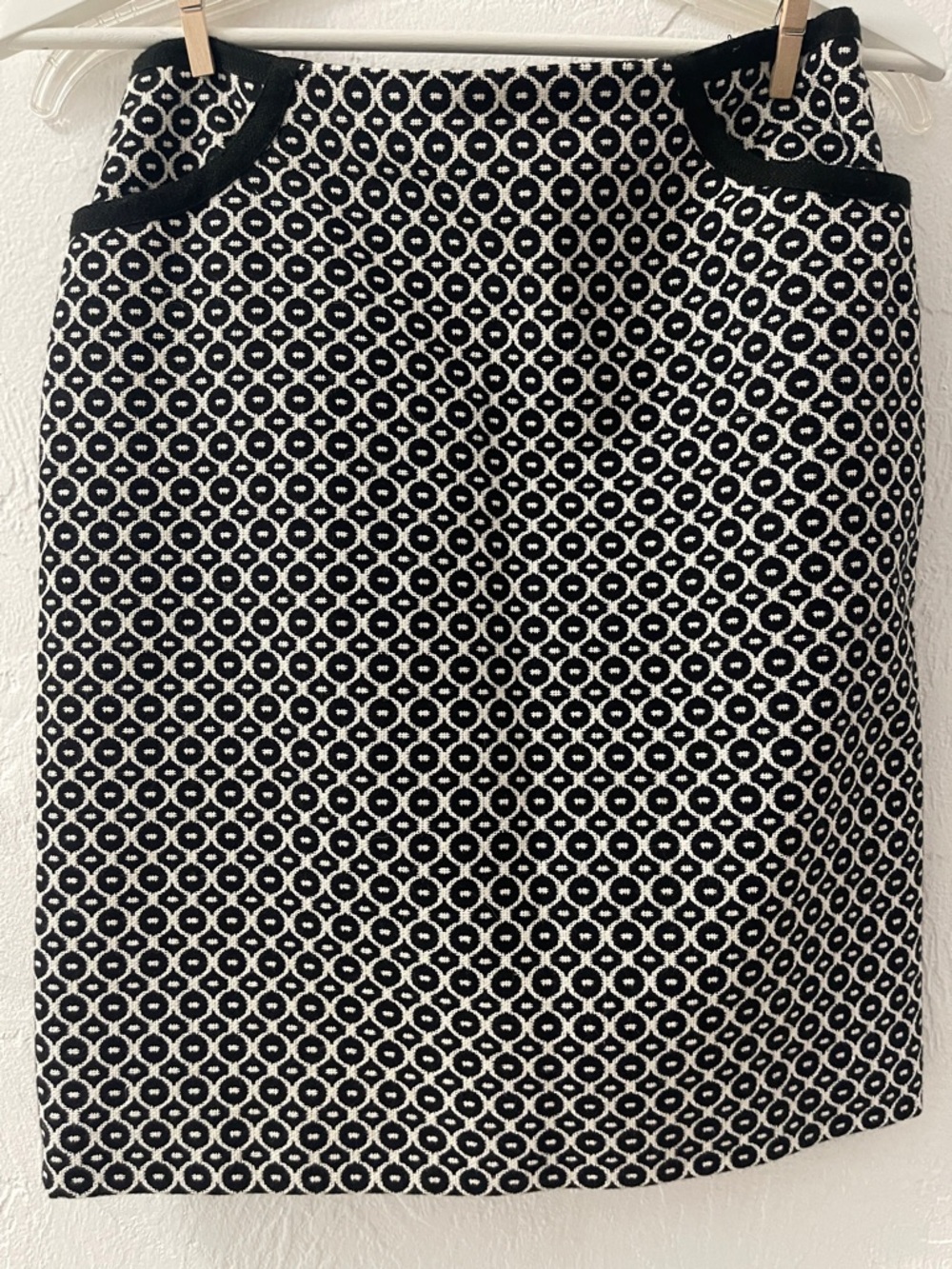 Worth Black and White Geometric Pencil Skirt, Size 2